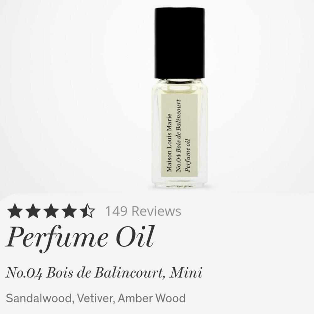 MAISON LOUIS MARIE No.04 Bois de Balincourt Perfume Oil 3 mL